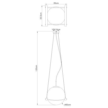 Globo - Lustra ar auklu 1xE27/15W/230V gumijkoks
