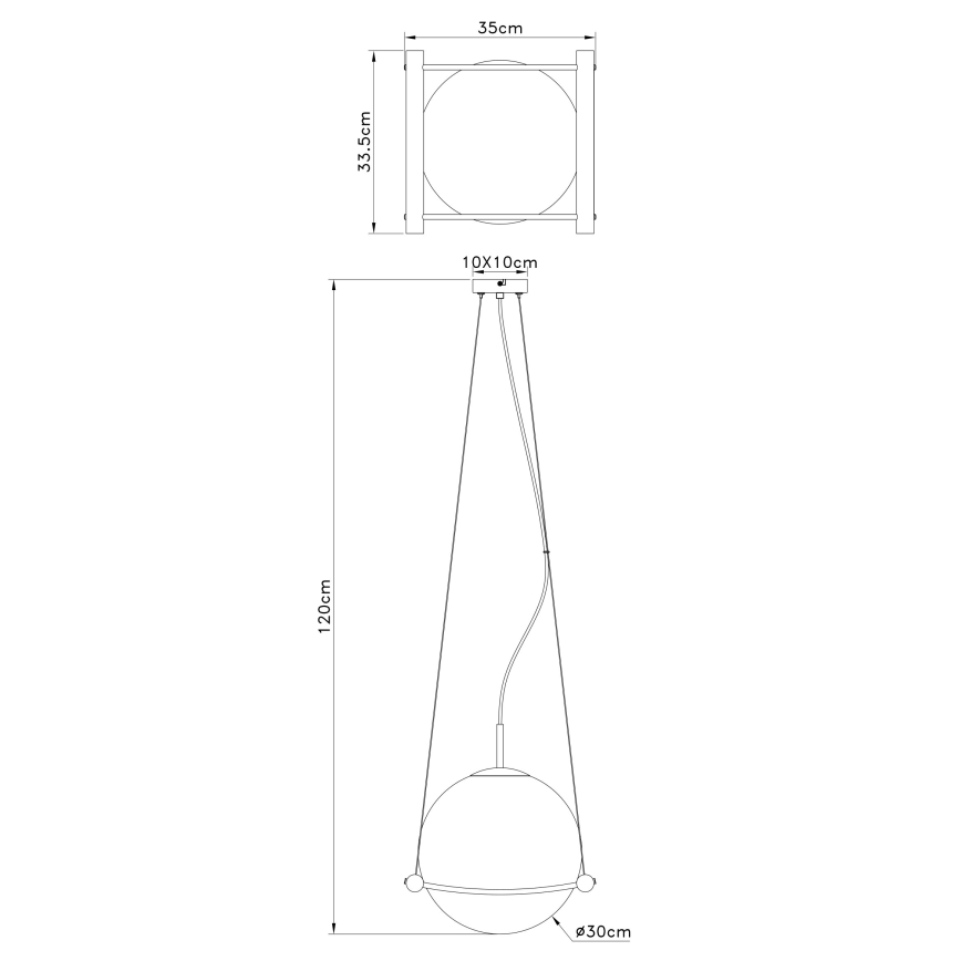 Globo - Lustra ar auklu 1xE27/15W/230V gumijkoks