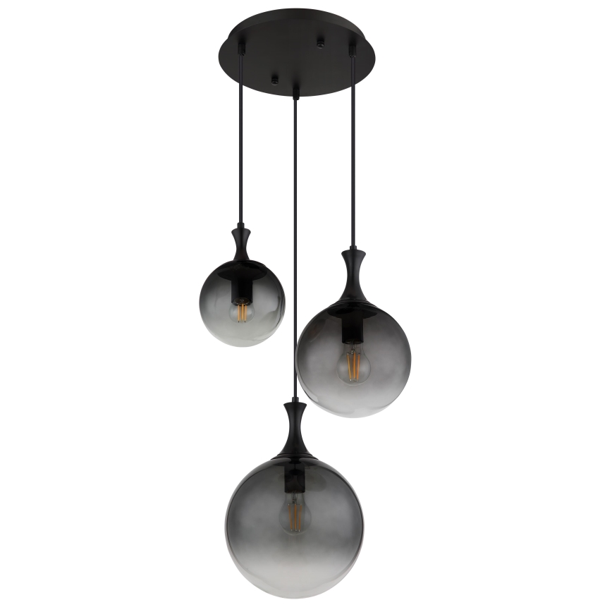 Globo - Lustra ar auklu 3xE27/10W/230V d. 48 cm melna