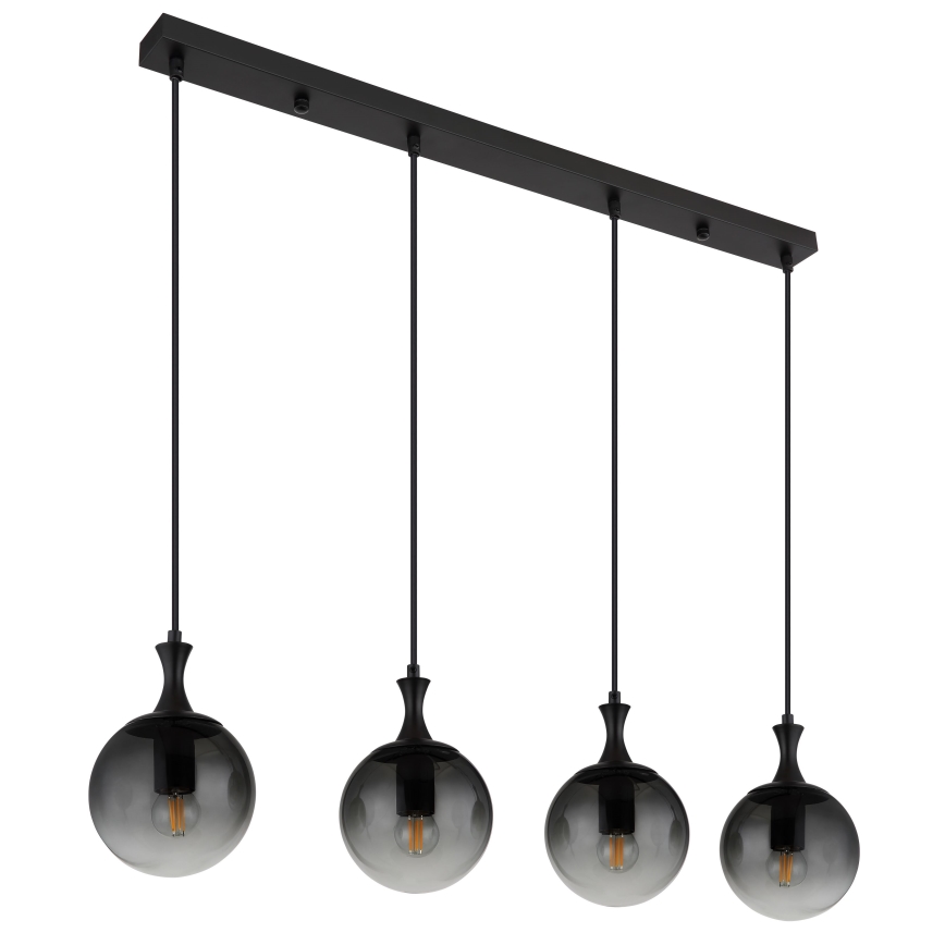 Globo - Lustra ar auklu 4xE27/10W/230V melna