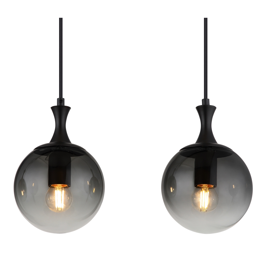 Globo - Lustra ar auklu 4xE27/10W/230V melna