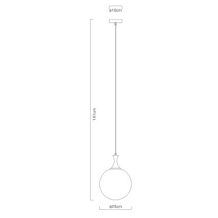 Globo - Lustra ar auklu 1xE27/10W/230V d. 25 cm melna