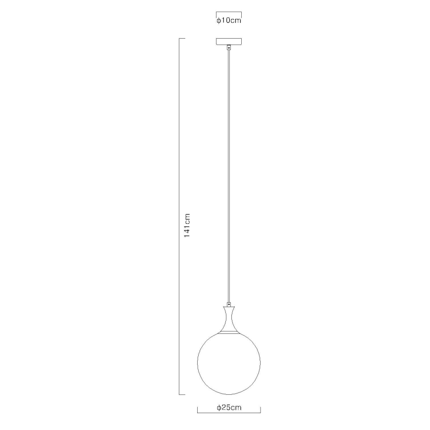 Globo - Lustra ar auklu 1xE27/10W/230V d. 25 cm melna