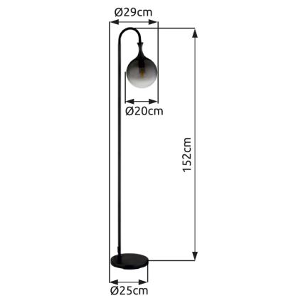 Globo - Grīdas stāvlampa 1xE27/10W/230V