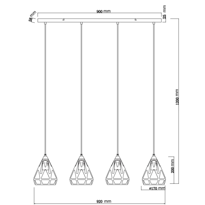 Globo - Lustra ar auklu 4xE27/40W/230V