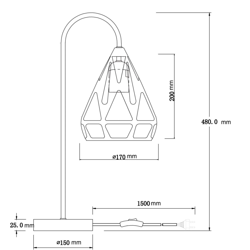Globo - Galda lampa 1xE27/40W/230V