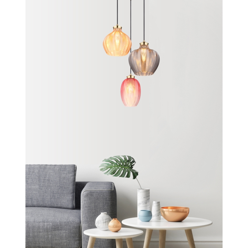 Globo - Karājoša lustra uz troses 3xE27/60W/230V Ø 45 cm