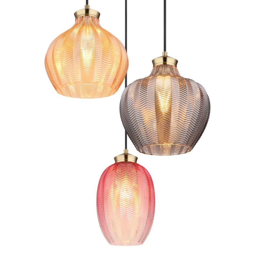Globo - Karājoša lustra uz troses 3xE27/60W/230V Ø 45 cm