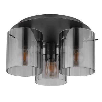 Globo - Griestu lampa 3xE27/40W/230V d. 37 cm pelēka