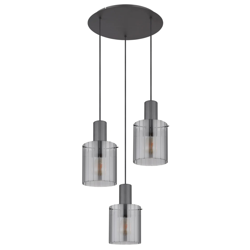 Globo - Lustra ar auklu 3xE27/40W/230V d. 48 cm pelēka