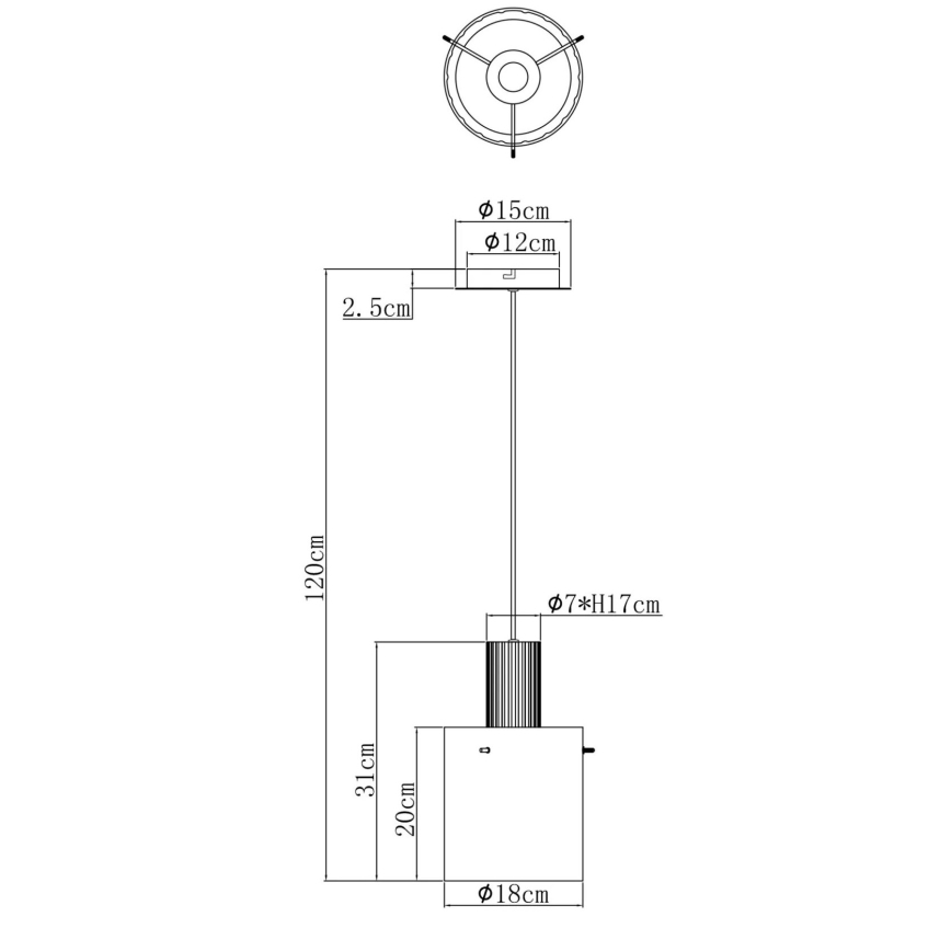 Globo - Lustra ar auklu 1xE27/40W/230V d. 18 cm brūna