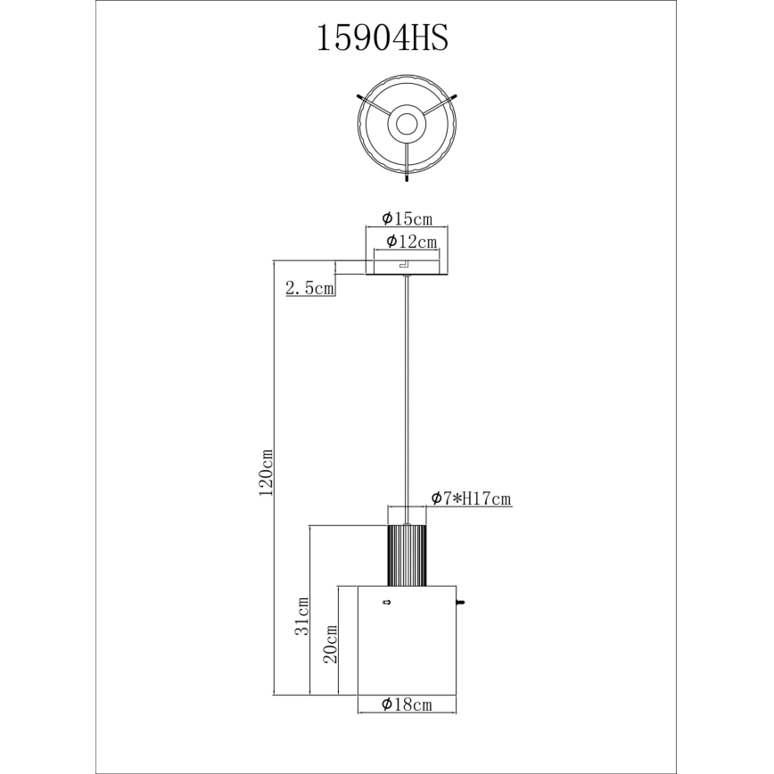 Globo - Lustra ar auklu 1xE27/40W/230V d. 18 cm pelēka