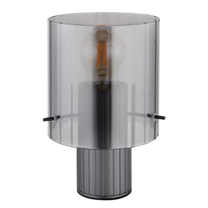 Globo - Galda lampa 1xE27/40W/230V d. 14 cm pelēka