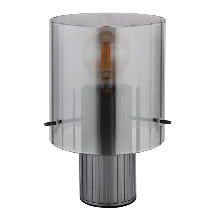 Globo - Galda lampa 1xE27/40W/230V d. 14 cm pelēka