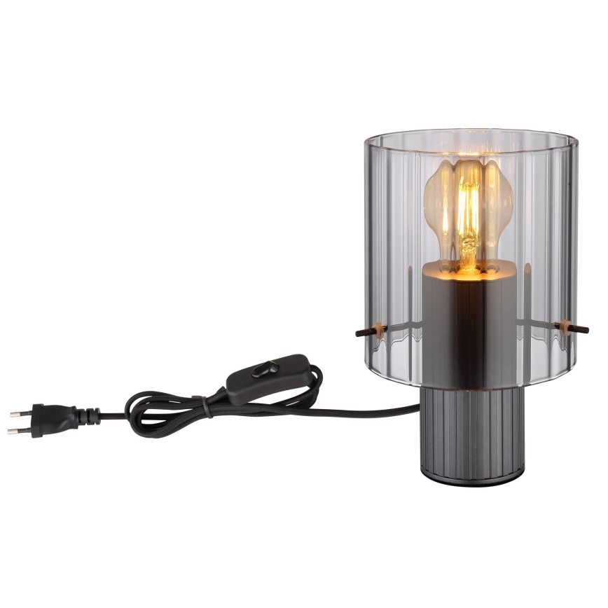 Globo - Galda lampa 1xE27/40W/230V d. 14 cm pelēka