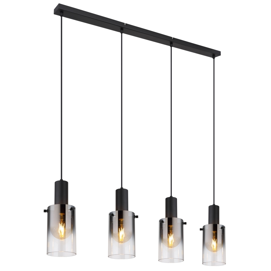 Globo - Lustra ar auklu 4xE27/40W/230V melna