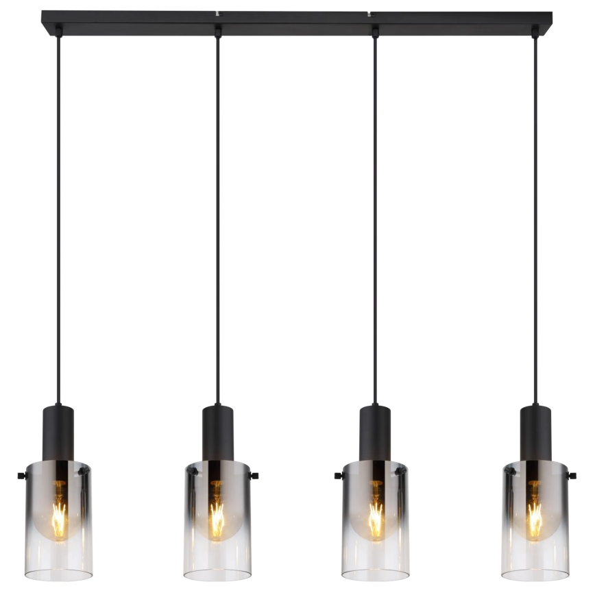 Globo - Lustra ar auklu 4xE27/40W/230V melna