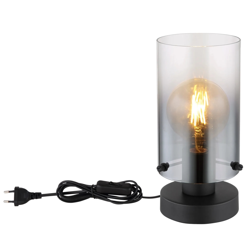 Globo - Galda lampa 1xE27/40W/230V d. 12,5 cm melna