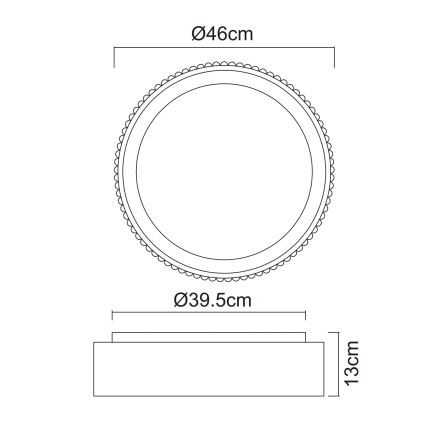 Globo - LED griestu lampa LED/45W/230V 2700/4000/6000K Ø 46 cm balta