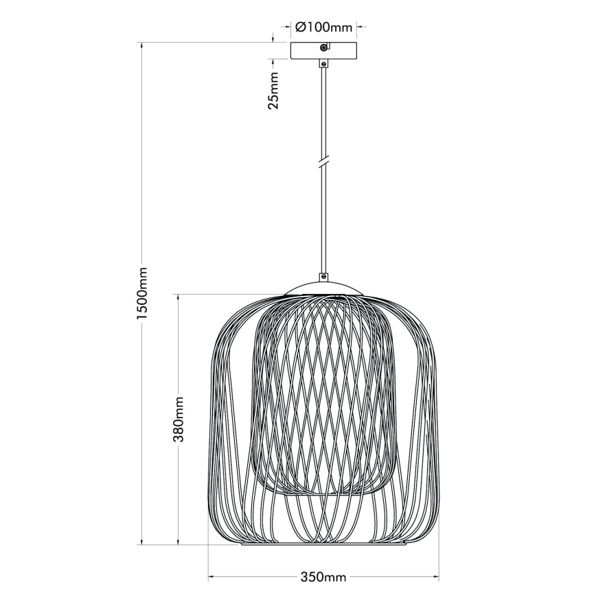 Globo - piekārams gaismeklis uz kabeļa 1xE27/40W/230V pr. 35 cm bēšs/balts