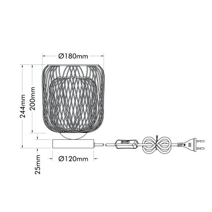 Globo - Galda lampa 1xE27/40W/230V