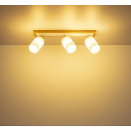 Globo - Virziena gaismeklis 3xE27/60W/230V ozols/balts
