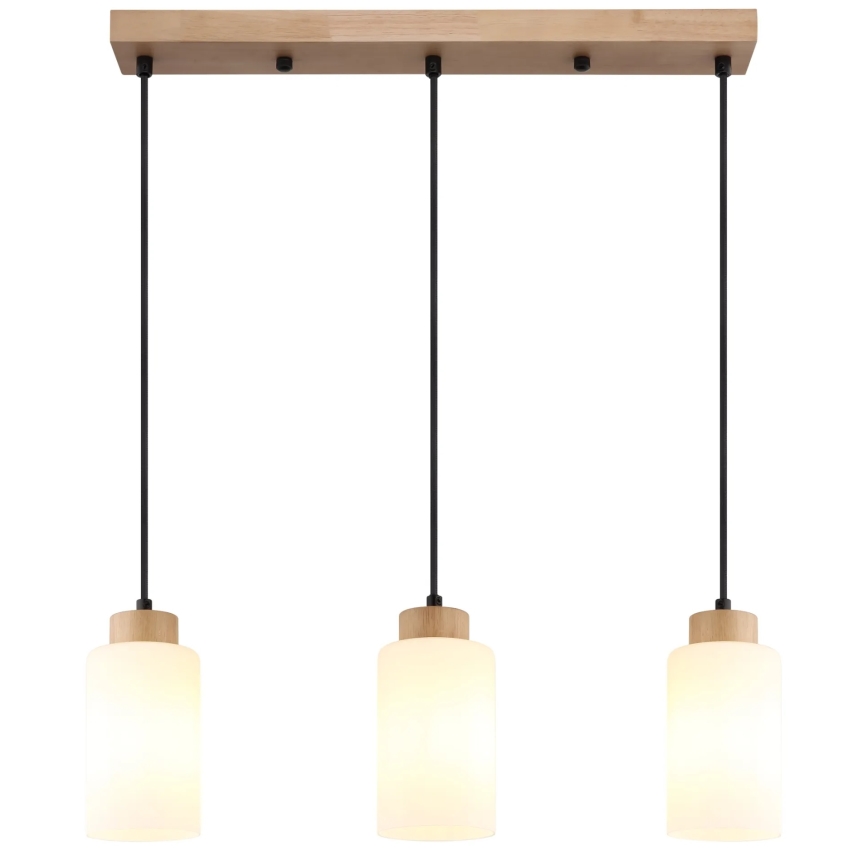 Globo - Karājoša lustra uz troses 3xE27/60W/230V bēša/balta