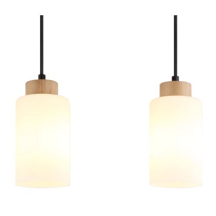 Globo - Lustra uz troses 3xE27/60W/230V ozols/balts