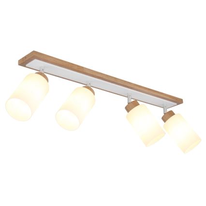 Globo - Virziena gaismeklis 4xE27/60W/230V ozols/balts