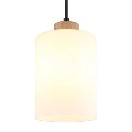 Globo - Karājoša lampa uz troses 1xE27/60W/230V ozols/balts
