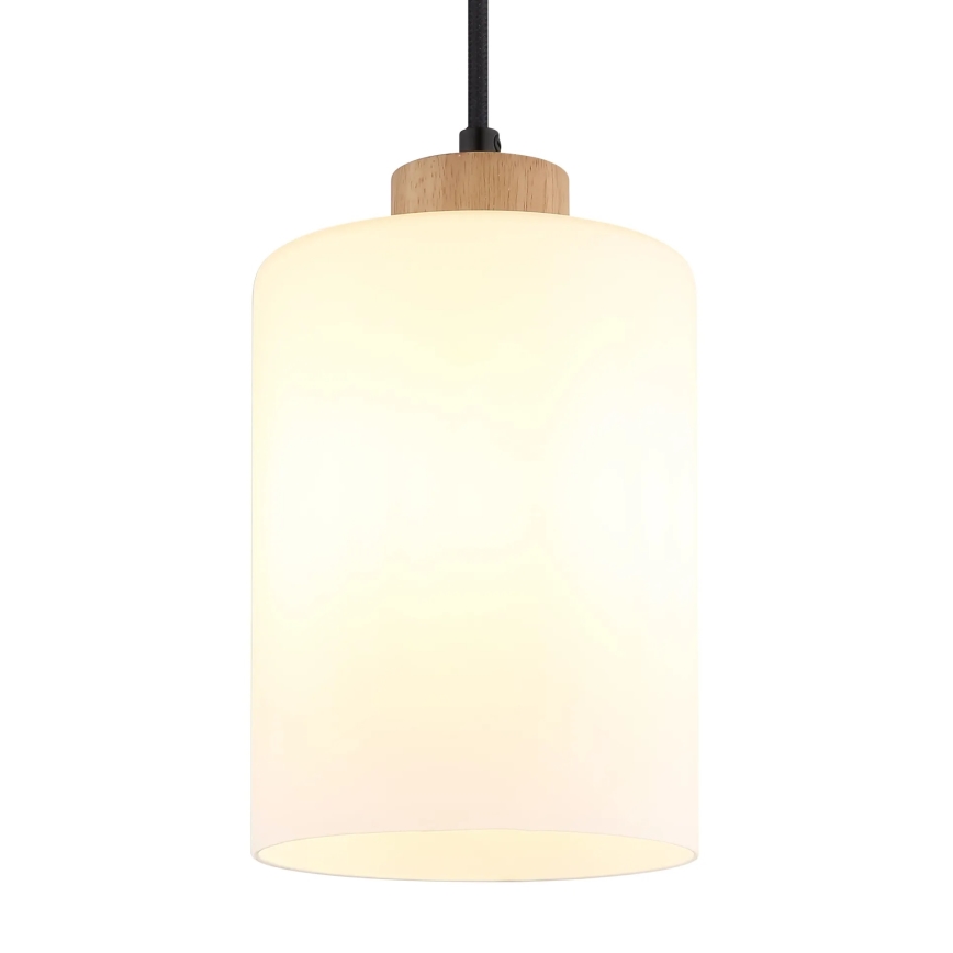 Globo - Karājoša lampa uz troses 1xE27/60W/230V ozols/balts