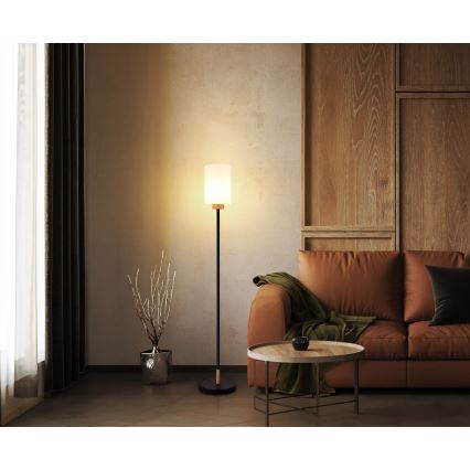 Globo - Stāvlampa 1xE27/60W/230V melna/balta