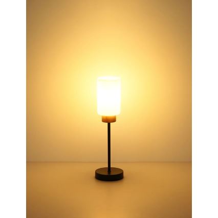Globo - Galda lampa 1xE27/60W/230V melna/balta