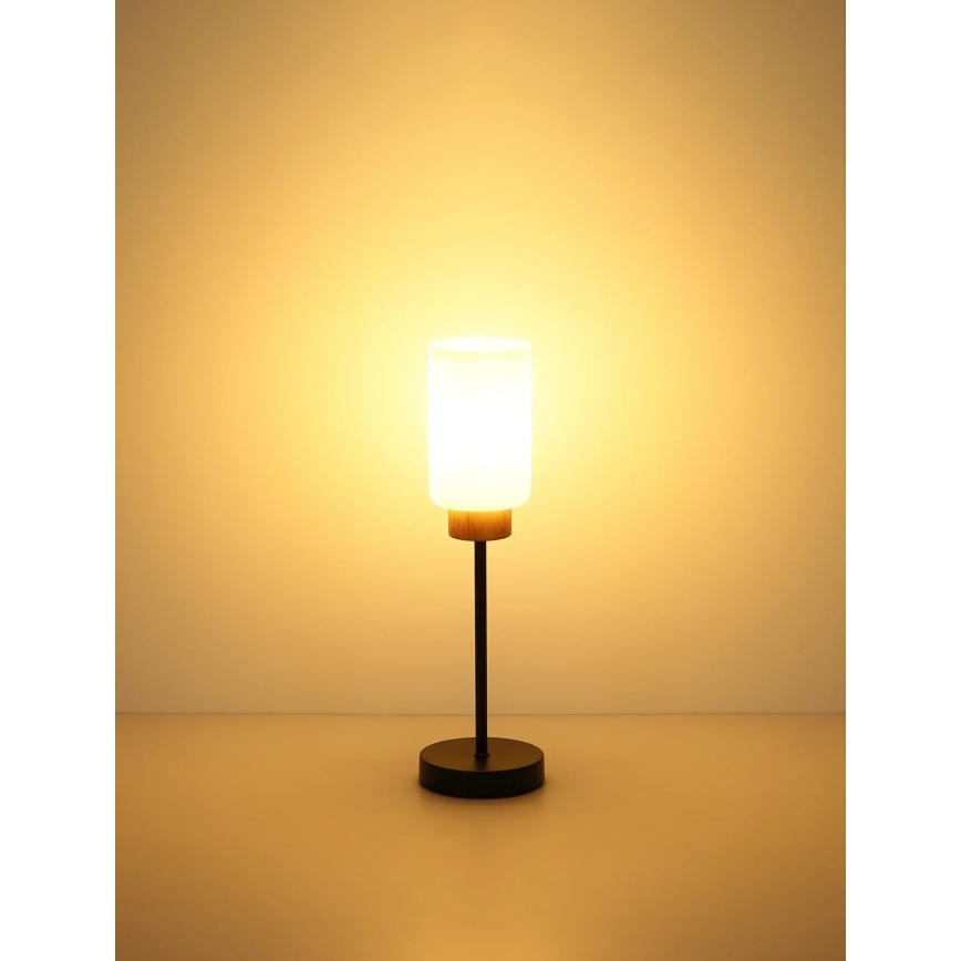 Globo - Galda lampa 1xE27/60W/230V melna/balta