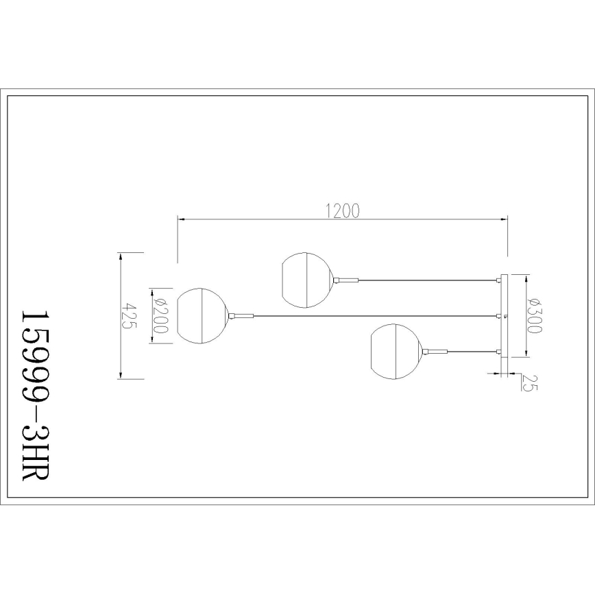 Globo - Lustra uz troses 3xE27/60W/230V