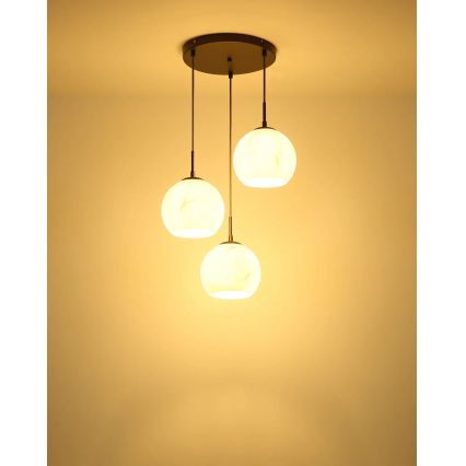 Globo - Pakaramā lustra uz kabeļa 3xE27/60W/230V Ø 42,5 cm