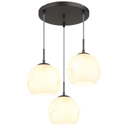Globo - Pakaramā lustra uz kabeļa 3xE27/60W/230V Ø 42,5 cm