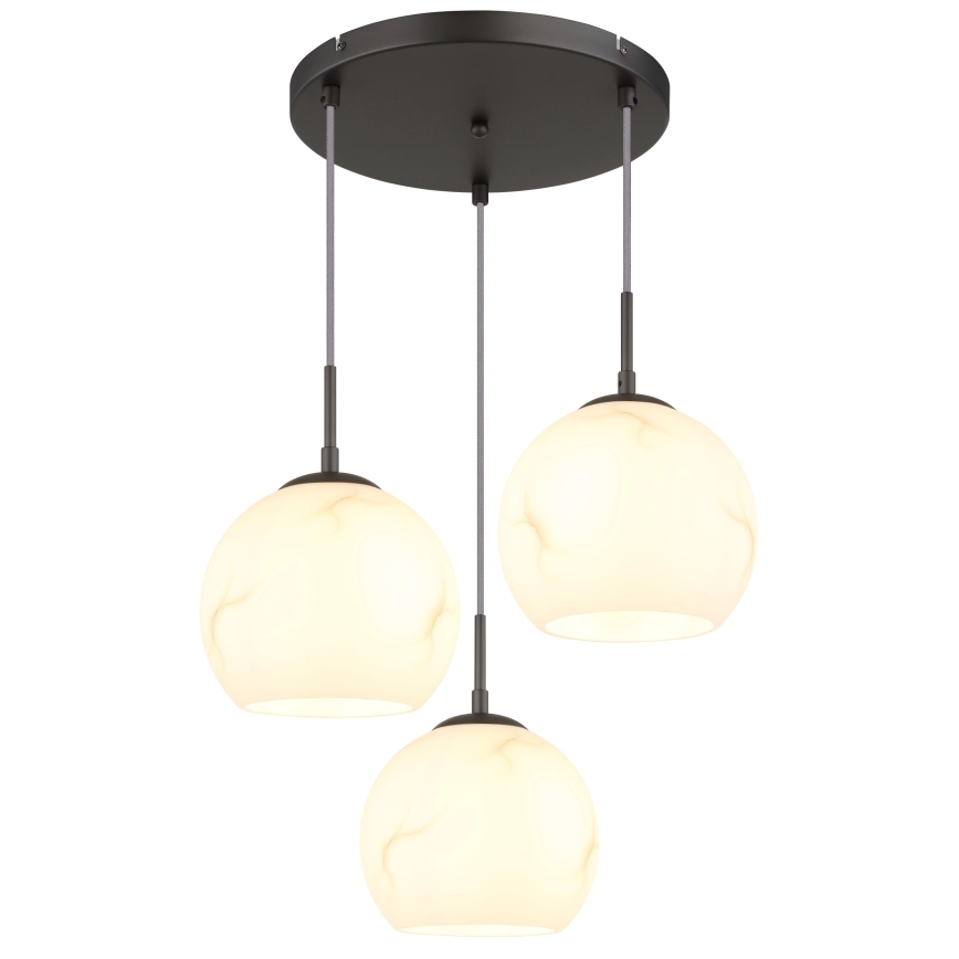 Globo - Pakaramā lustra uz kabeļa 3xE27/60W/230V Ø 42,5 cm