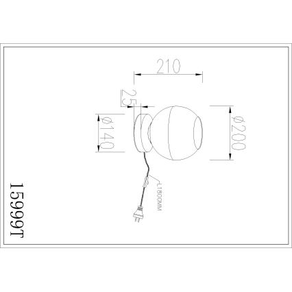 Globo - Galda lampa 1xE27/60W/230V