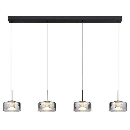 Globo - LED lustra uz troses LED/24W/230V melna/dūmakaina