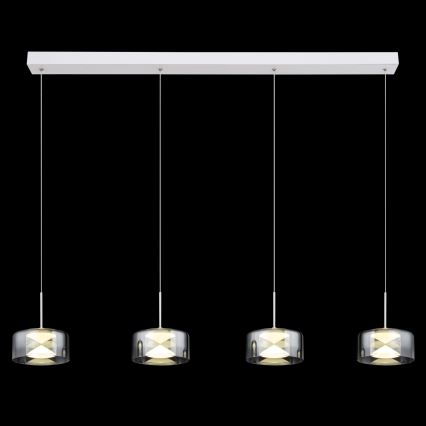 Globo - LED lustra uz troses LED/24W/230V balta/dūmaina