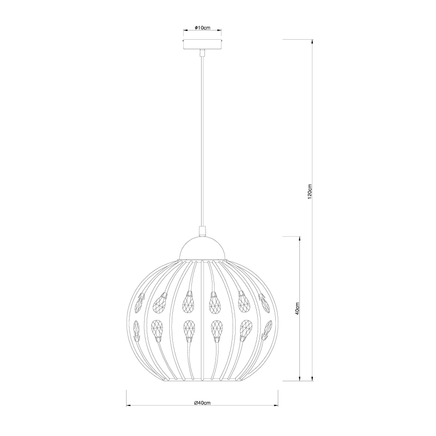 Globo - Pakaramais gaismeklis uz kabeļa 1xE27/60W/230V diam. 40 cm