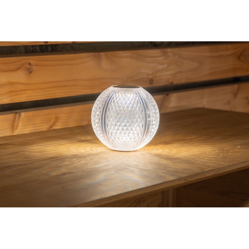 Globo - LED Aptumšojama skārienvadāma galda lampa LED/2W/5V 1200 mAh USB caurspīdīga