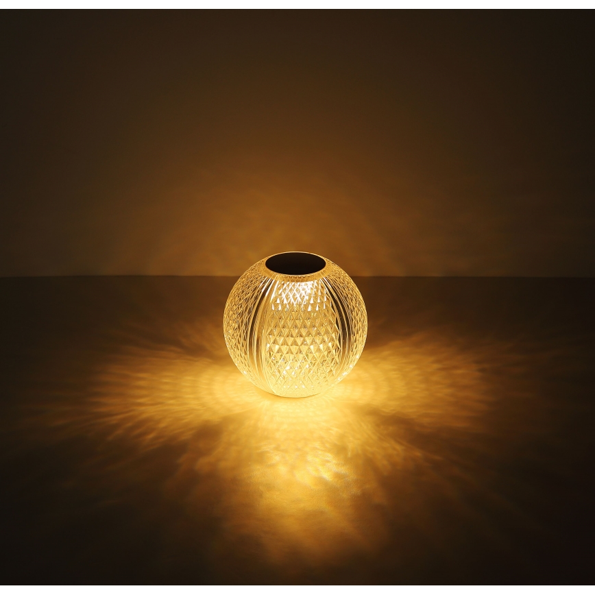 Globo - LED Aptumšojama skārienvadāma galda lampa LED/2W/5V 1200 mAh USB caurspīdīga