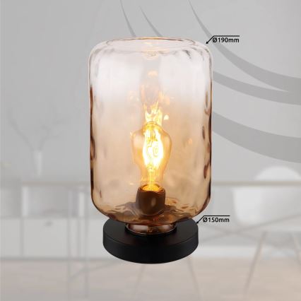 Globo - Galda lampa 1xE27/60W/230V brūna