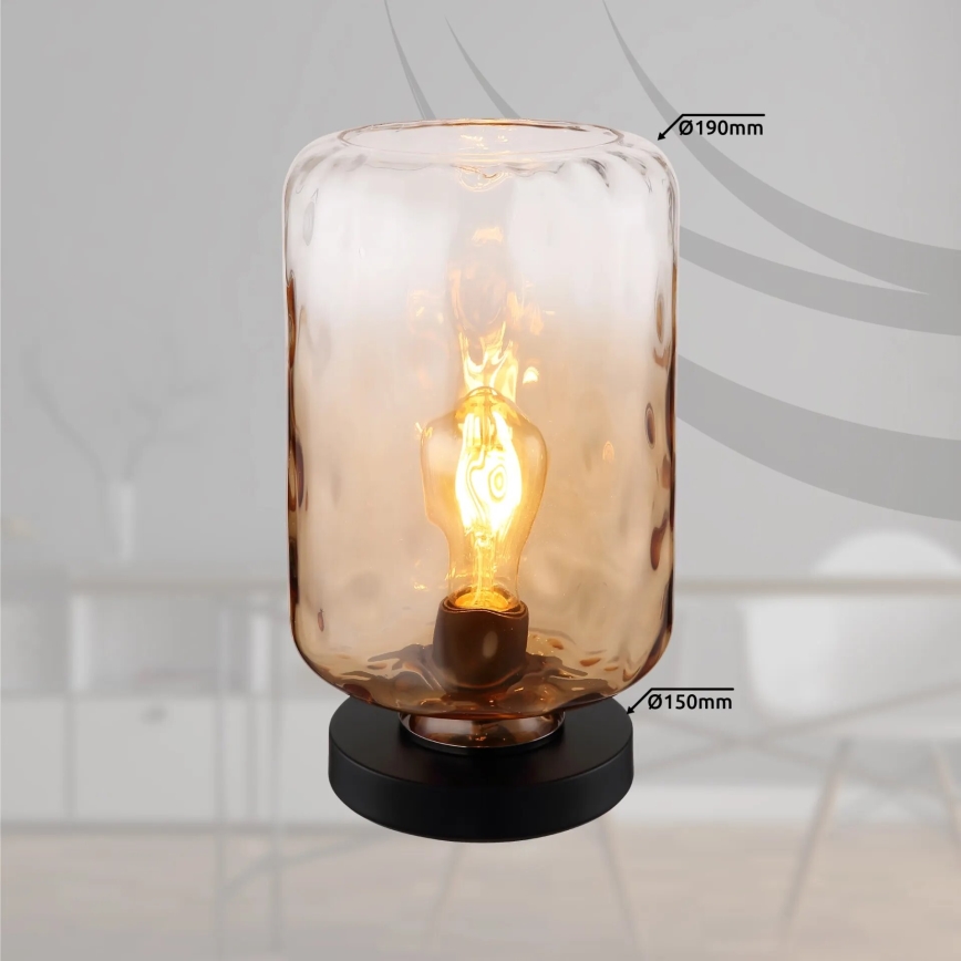 Globo - Galda lampa 1xE27/60W/230V brūna