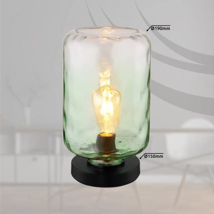 Globo - Galda lampa 1xE27/60W/230V zaļa