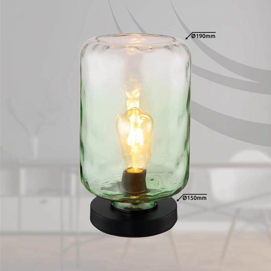 Globo - Galda lampa 1xE27/60W/230V zaļa