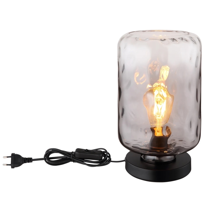 Globo - Galda lampa 1xE27/60W/230V pelēka