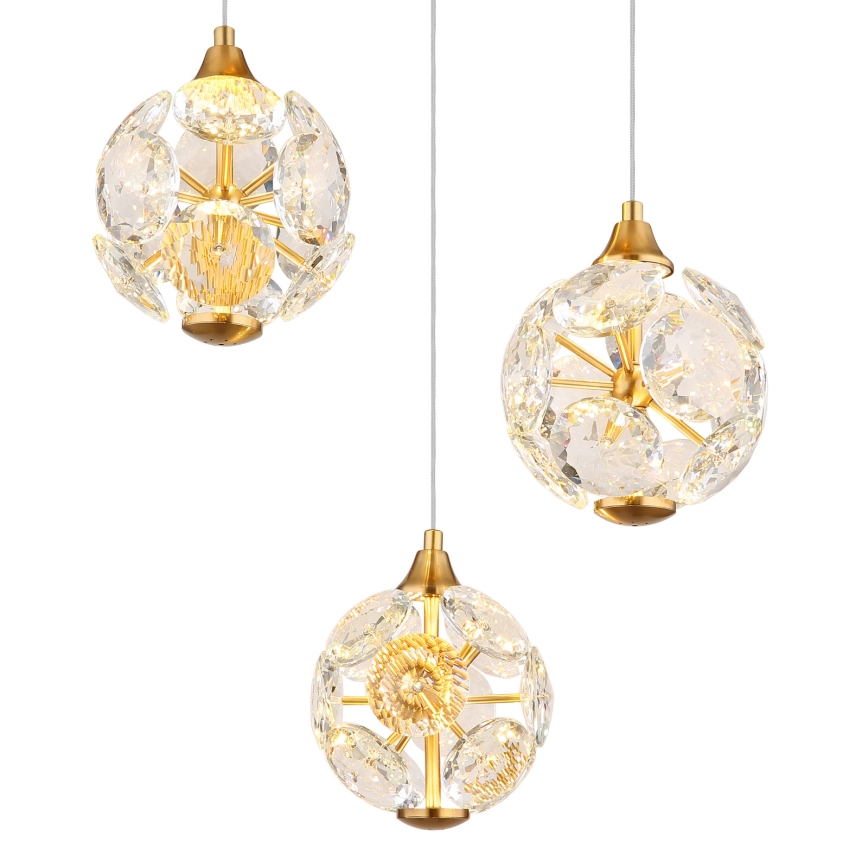 Globo - LED lustra uz troses LED/24W/230V 3000K zelta